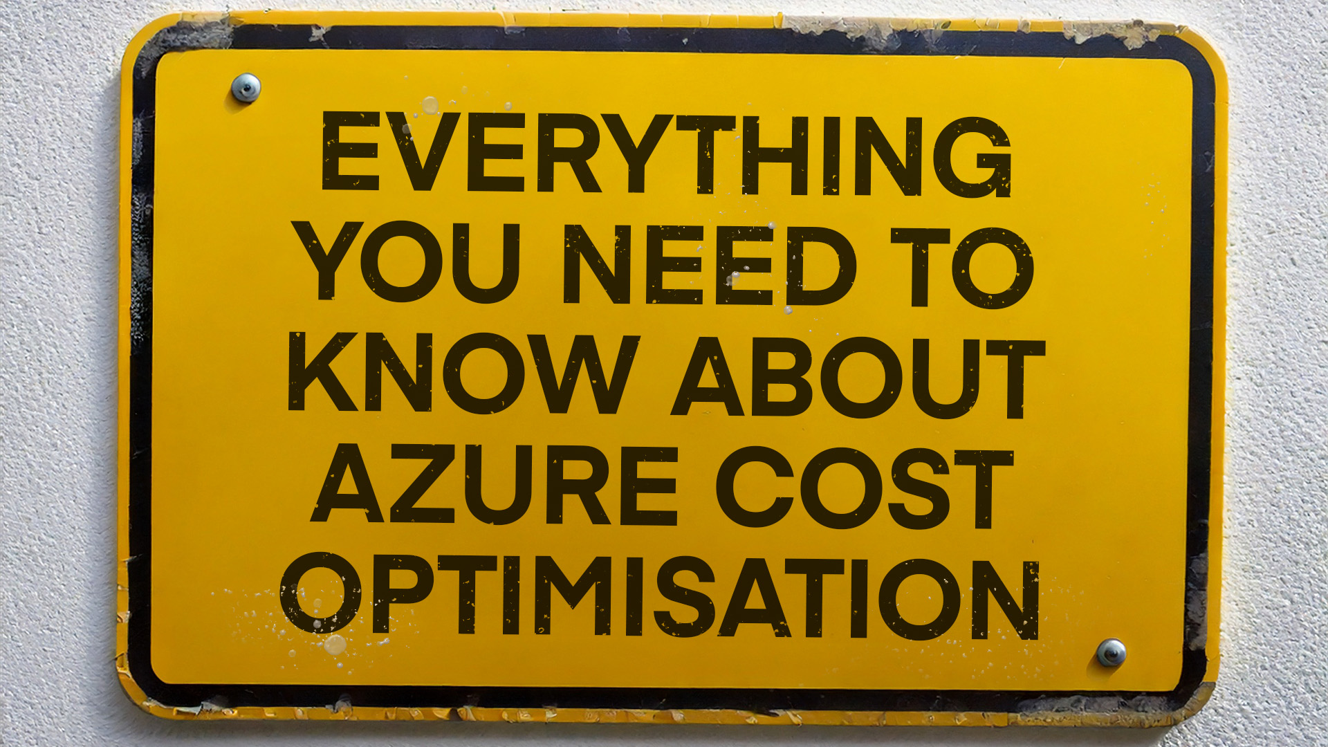 azure cost optimisation