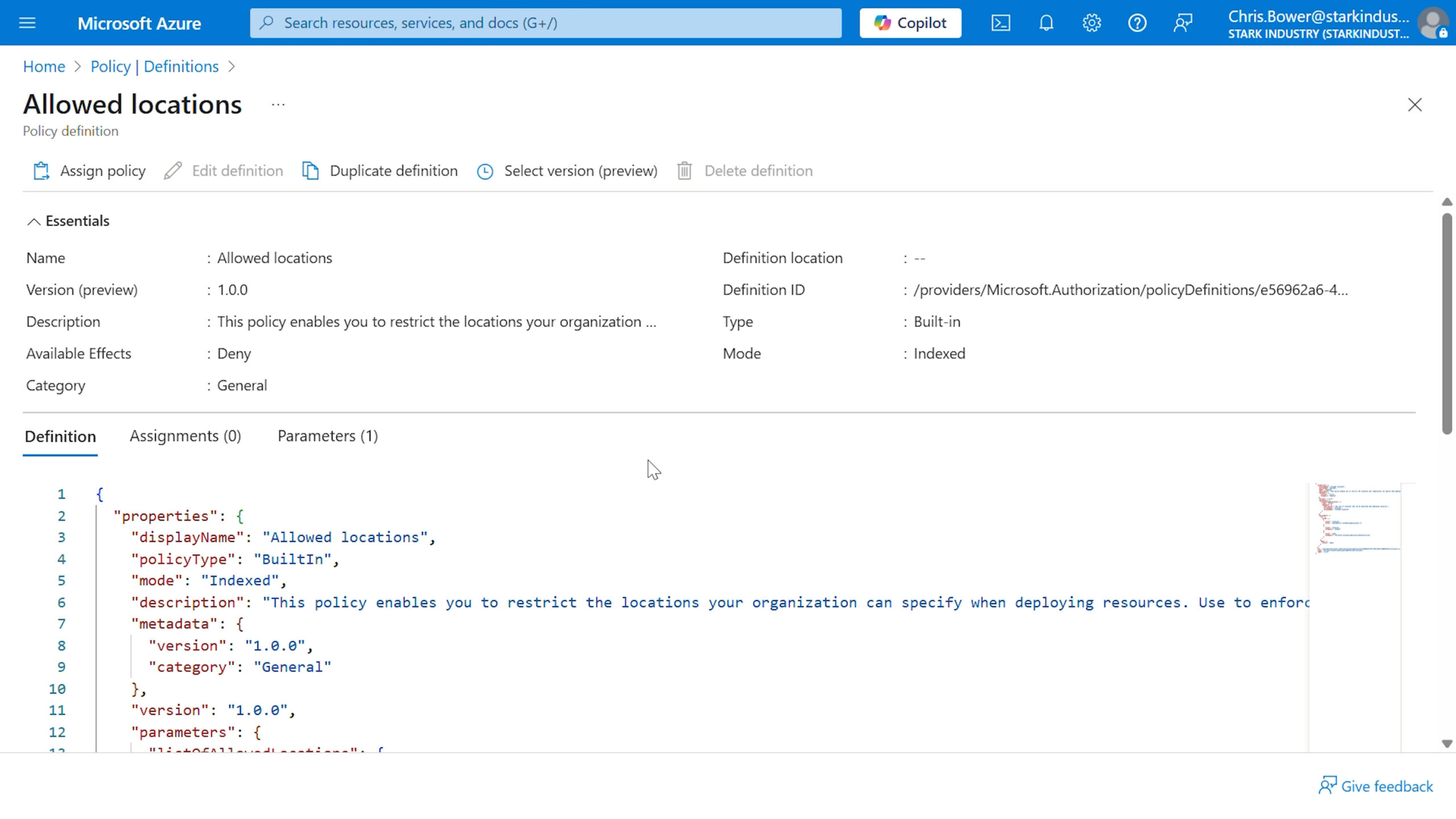 Azure Policy Region Restrictions
