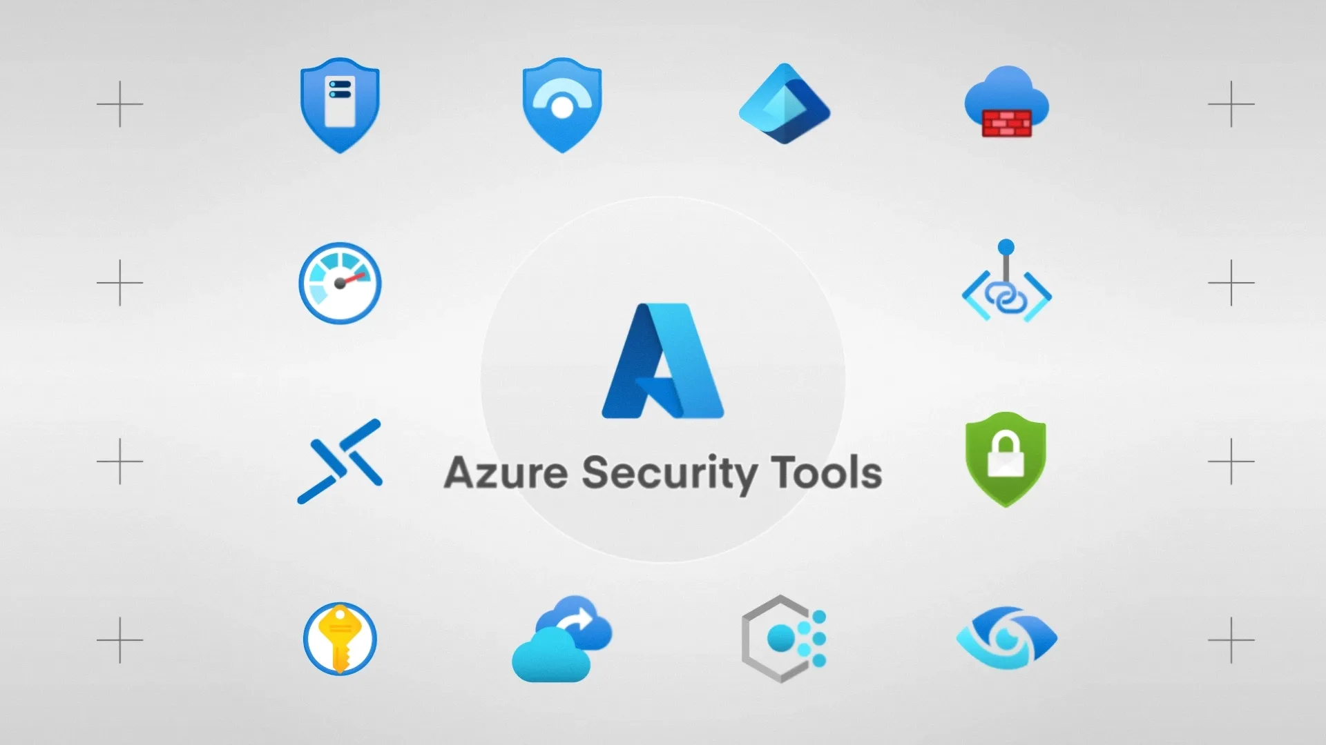 graphic showing the different security tools in Microsoft Azure