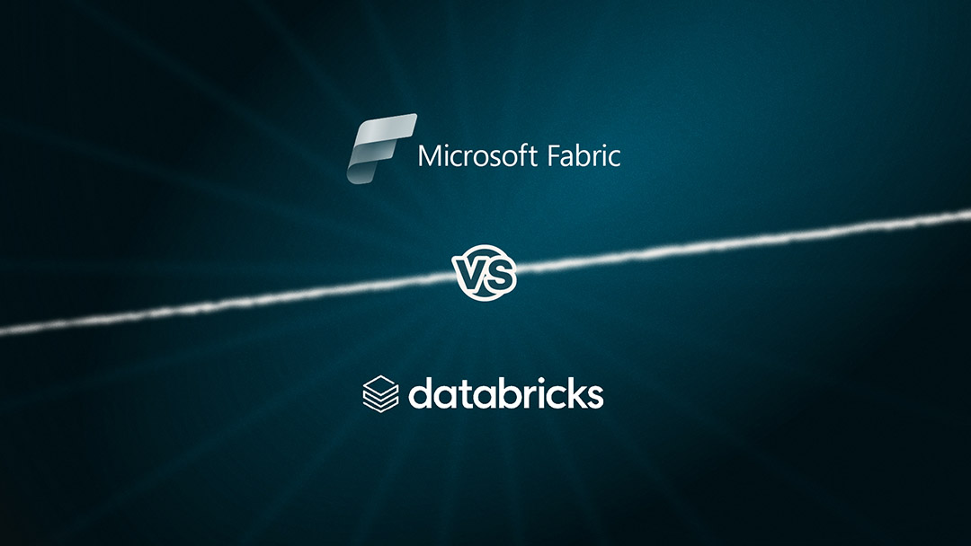graphic showing microsoft fabric vs databricks